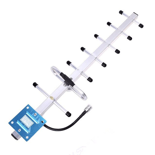 Signalwell GSM Mobile Phone 2G Repeater Triband Lte Amplifier Indoor Outdoor Mobile Signal Booster DC 12V with Yogi Antenna Blue